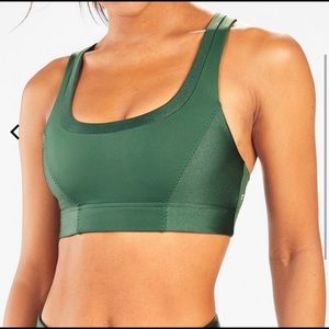 NWT Fabletics green low impact sports bra